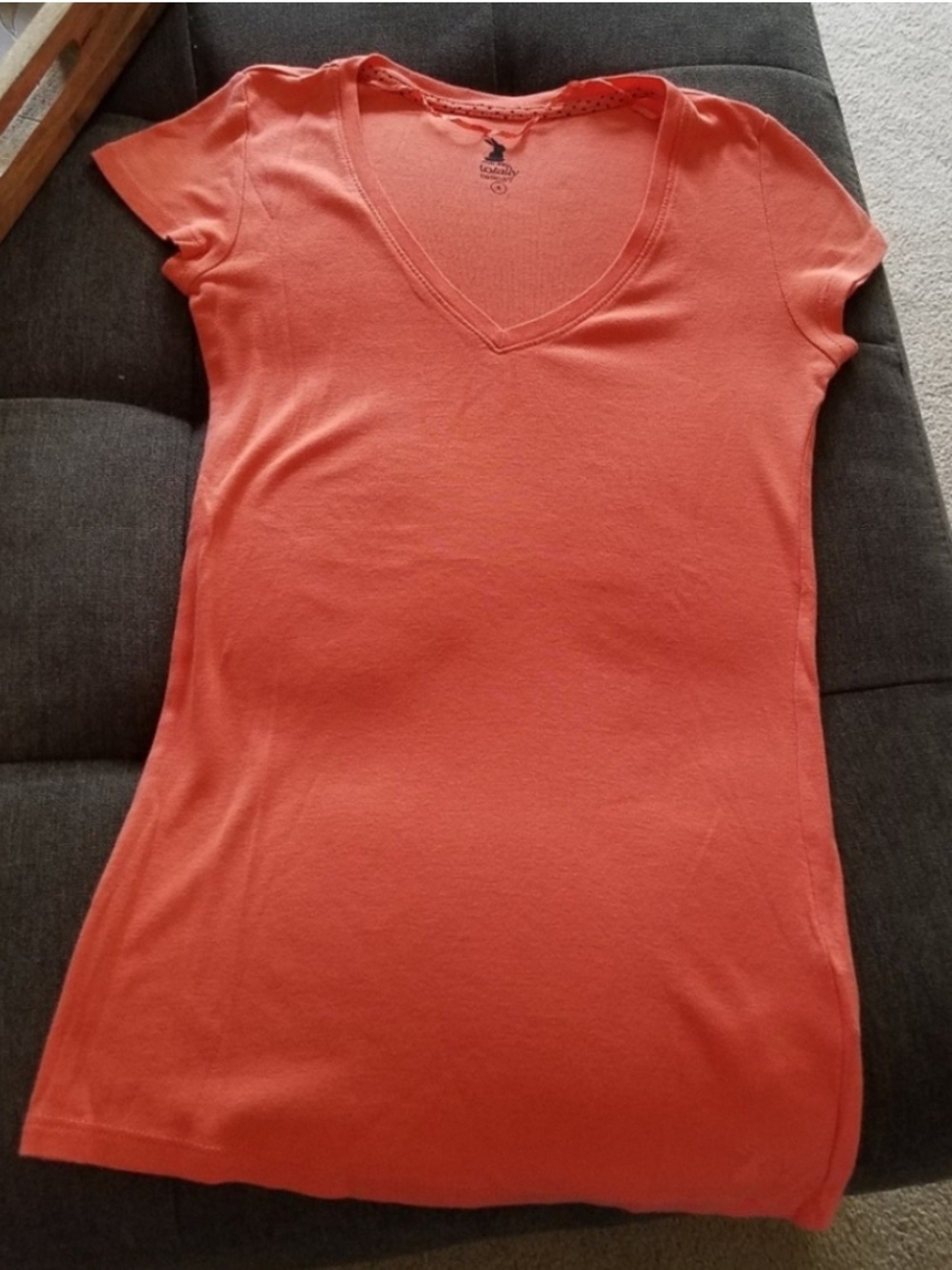 Coral Orange Short Sleeve T-shirt from Italy